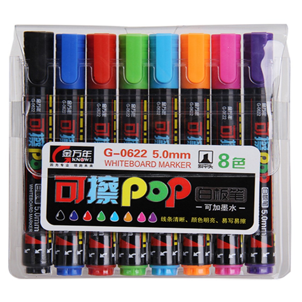 8 PC/Lot 8Color Repeated Filling Dry Erase Marker... Grandado