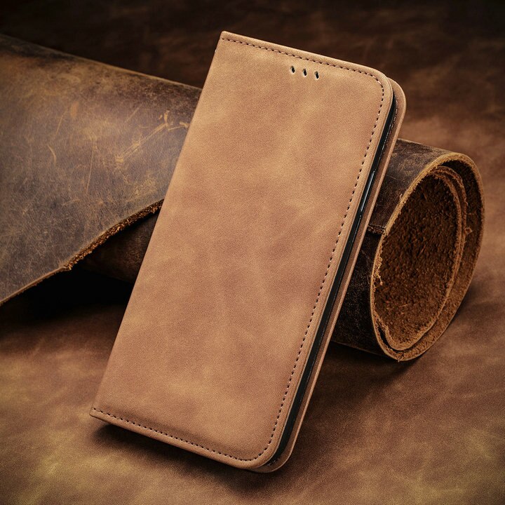 Luxury Smooth Wallet Coque for Samsung A03 Core Flip Case Texture Leather Book Etui Samsung Galaxy A03S Case A 03 S Phone Cover: For Samsung A03s / Brown
