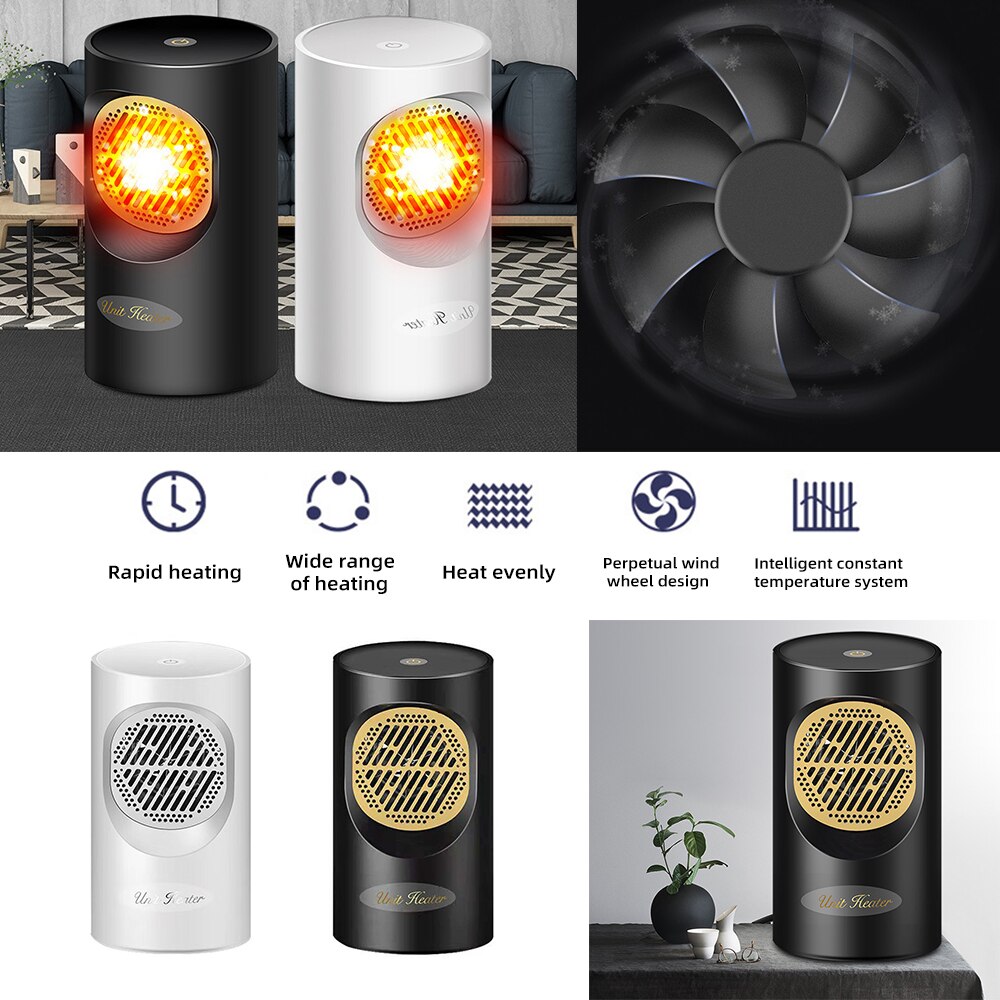 Mini calefactor rápido portátil para escritorio, ventilador eléctrico, calentador de invierno para estudiantes, oficina, invierno, Hogar, baño, calefacción