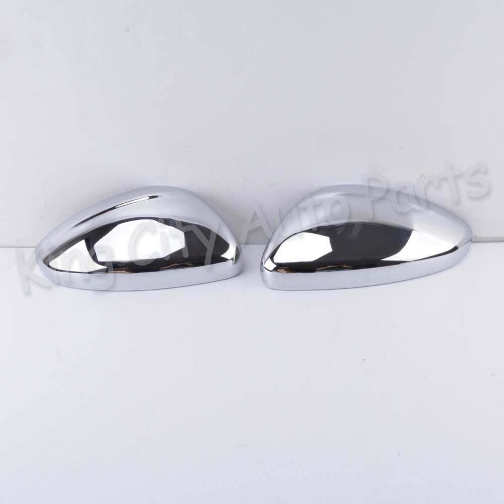 CAPQX 1Pair For Peugeot 208 14-17 Chrome Outside Rearview Mirror Cover Lid Side Mirror Reverse Mirror Cap Shell Trim Hood