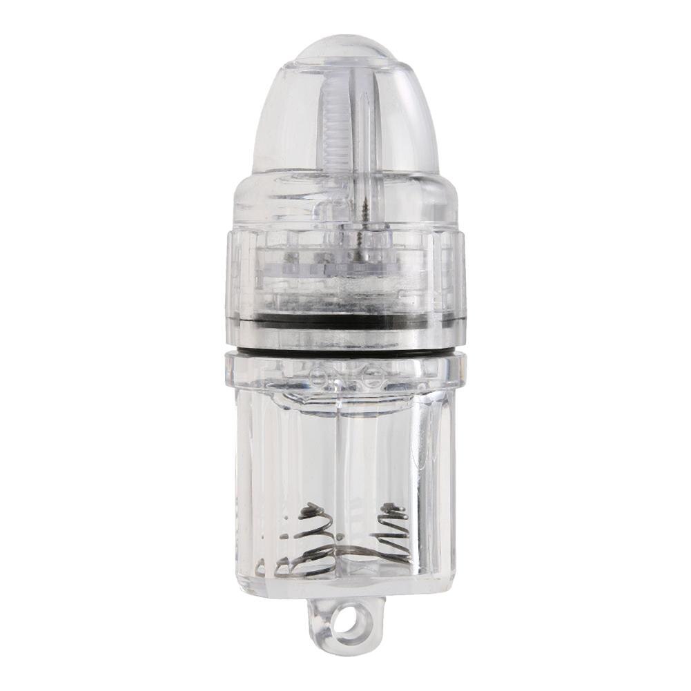 Underwater Deep LED Flashlight Fish Attracting Indicator Squid Fish Lure Light Green Fishing Lamp Use in 300m Water Depth: White AA CELL
