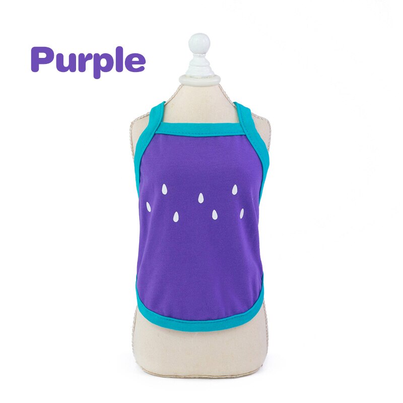 Summer Dog Clothes Puppy Chihuahua Pets Clothing for Small Medium Dogs Vest Fruit Watermelon Dogs Costume Clothing: Purple  / S