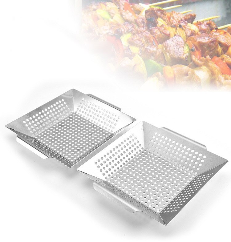 Heavy Duty Grill Basket - Large Grilling Basket for More Vegetables - Stainless Steel Grilling Accessories Built to Last