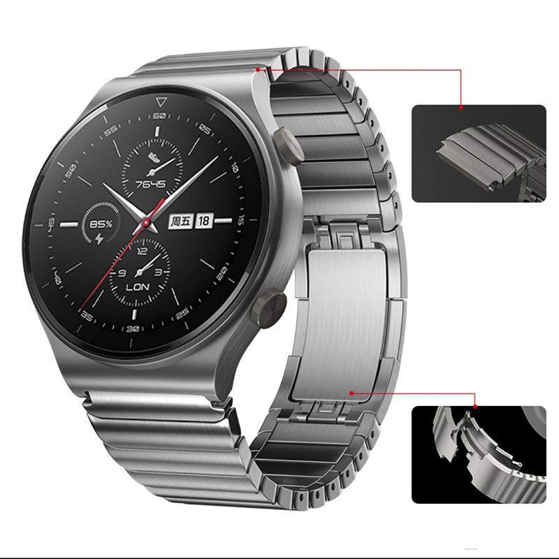 GT2 Metal Strap Stainless Steel Strap 22mm For Huawei Watch GT 2 Pro Original Titanium Grey Metal watchband