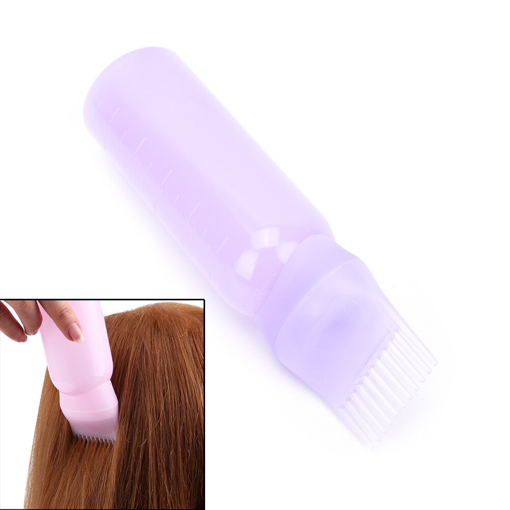 120ML Hair Dye Bottle Applicator Brush Dispensing Salon Hair Coloring Dyeing Styling Tool