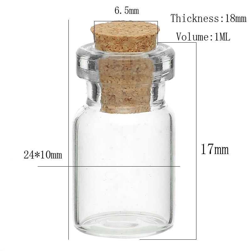 10 stuks stropdaspluggen, kleine glazen opbergflesjes met kurken, kleine potjes, sieradenflesje, drankcontainer, doe-het-zelf knutselspullen, #9 organizers: B80967
