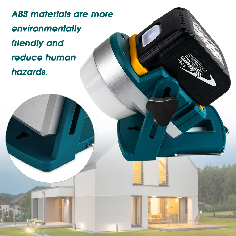 18W LED Work Light Portable Outdoor Flood Lamp Camping Light Flashlight Lantern for Makita Milwaukee DeWalt Bosch 18V Battery