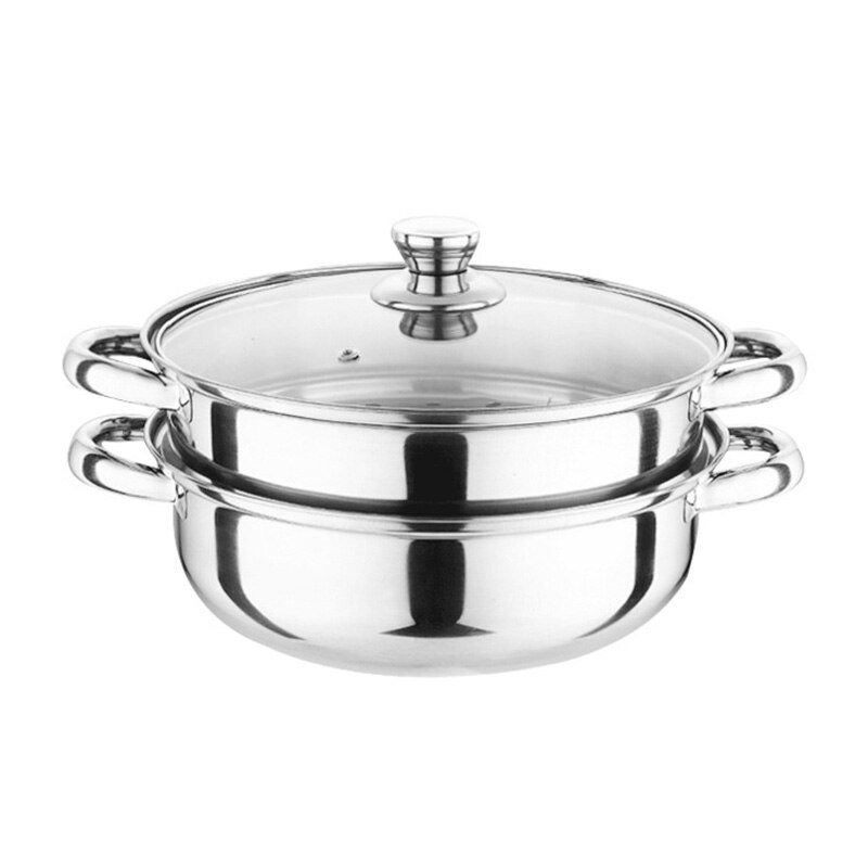 Rustfrit stål en to tre lag tyk dampkogegryde suppe dampkande universelle gryder til induktionskomfur gaskomfur