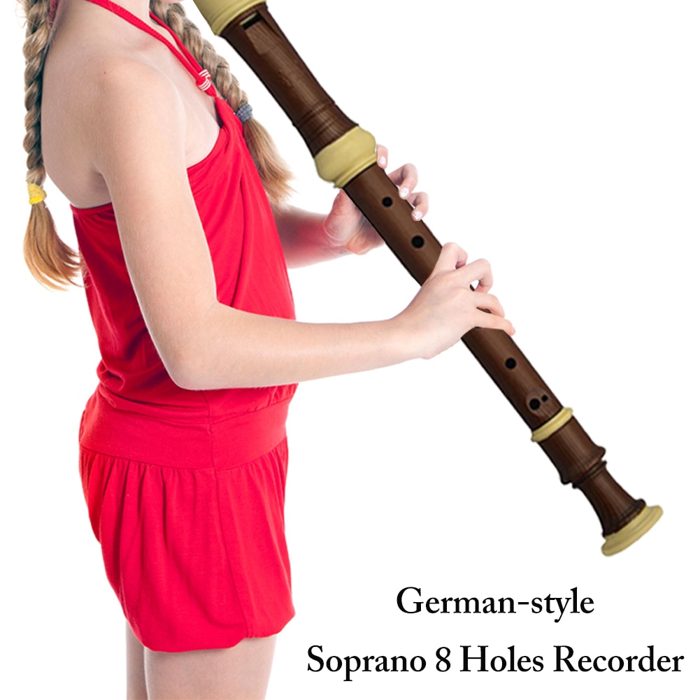 8-Hole Soprano Recorder Clarinet Sound Easy Adjustable Non-toxic Eight Hole Treble Flute Wood Grain Clarinet