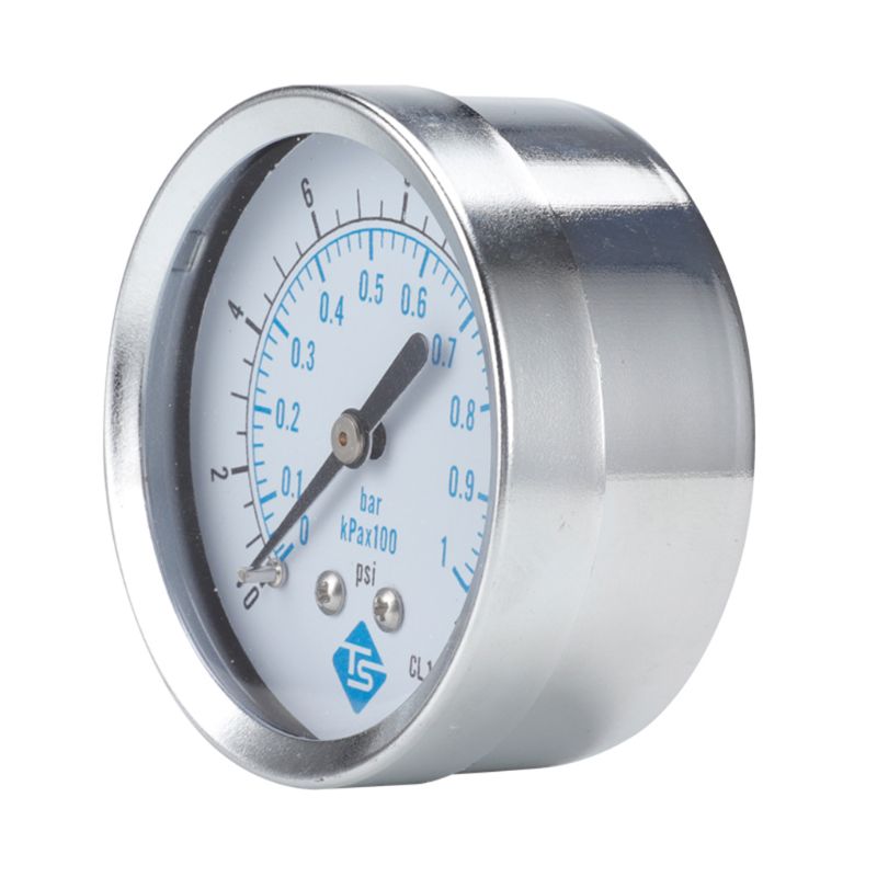 0-15psi 0-1bar/kpa*100 Pressure Gauge 1/4" NPT Back Mount 62mm Dial Pressure Monitor Meter