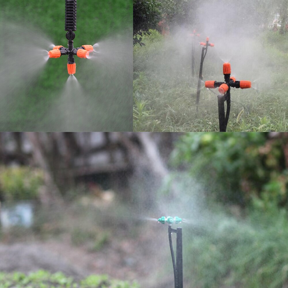 3-25 PCS Drip Irrigation Sprinkler Greenhouse Hanging Watering Dripper Misting Nozzle Cross Dripper Farm Drip Irrigation
