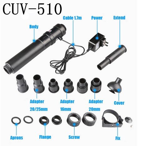 SUNSUN-Lámpara germicida UV para acuario, dispositivo externo para eliminar alage, CUV303, 305, 505, 510: CUV510