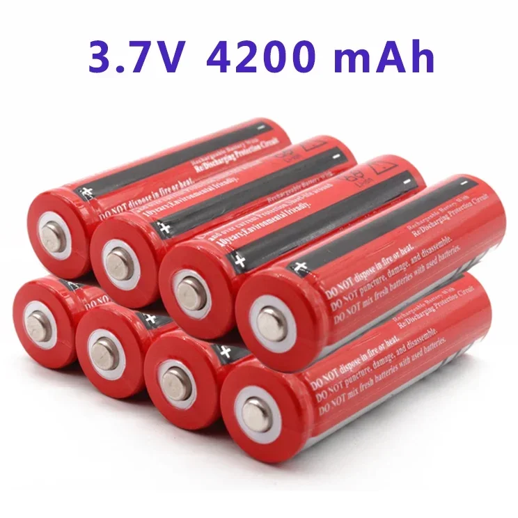 100% original 18650 Rechargable Battery 18650 3.7 V Battery for LED Lantern torch+USB Charger