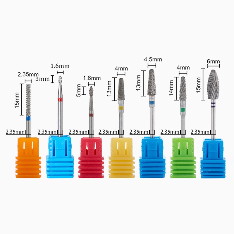 Alto Qualità 3/32 Carburo Di Unghie Trapano Punta Cilindro Tipo - Foto 3