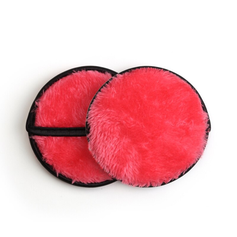 2 st sminkborttagare främjar hälsosam rengöring makeup hud tygkuddar remover handduk ansikte lata rengöring puder puff: Herr