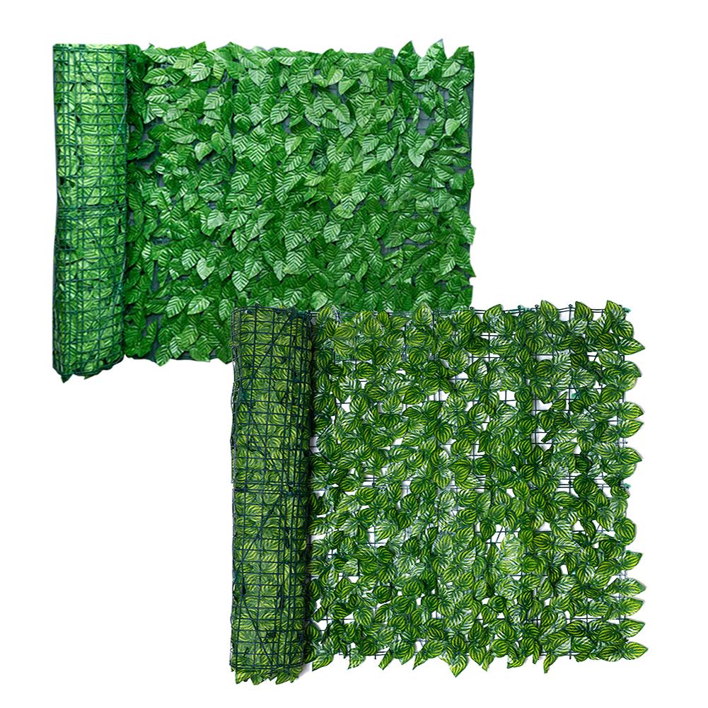 0.5*3M/0.5*1M Artificial Leaf Screening Roll Protected Privacy Hedging Wall Landscaping Indoor Out Garden Fence Balcony Screen