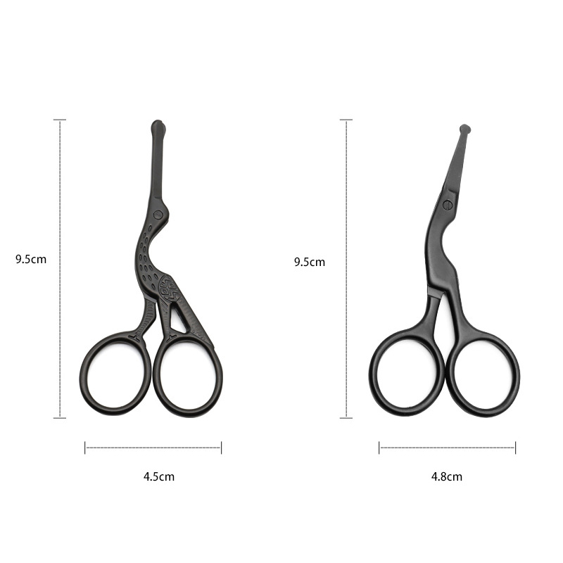 Zwarte Neus Haarschaar Rvs Ronde Hoofd Schoonheid Trimmer Neus Haar Trimmers Draagbare Ergonomie Neus Haar Snijder Gereedschap
