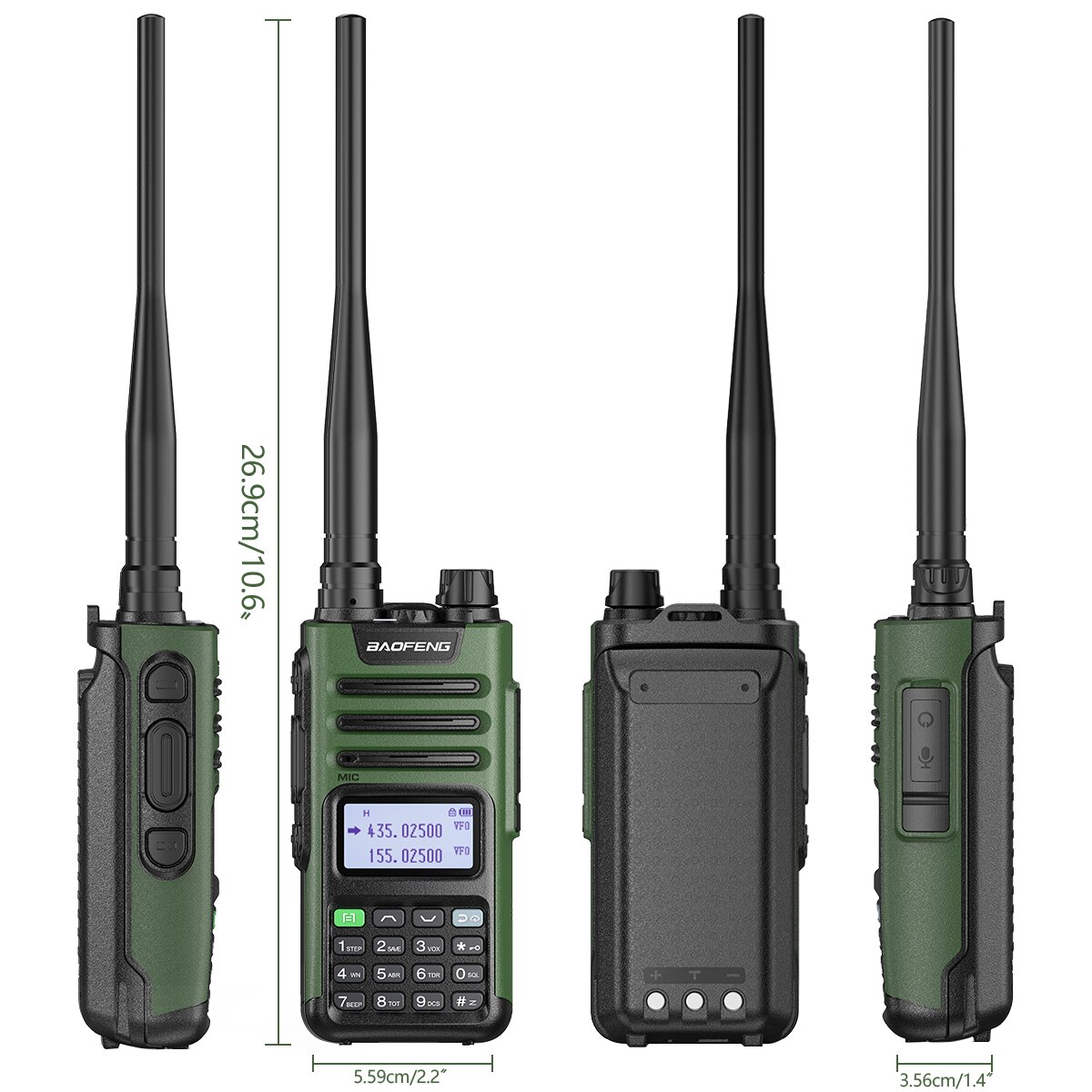 Baofeng UV-13 Pro Walkie Talkie 10W 8800Mah High Power 999 Channel Dual Band Uhf Vhf Radio Zender Typ-C Jack Upgrade 10R