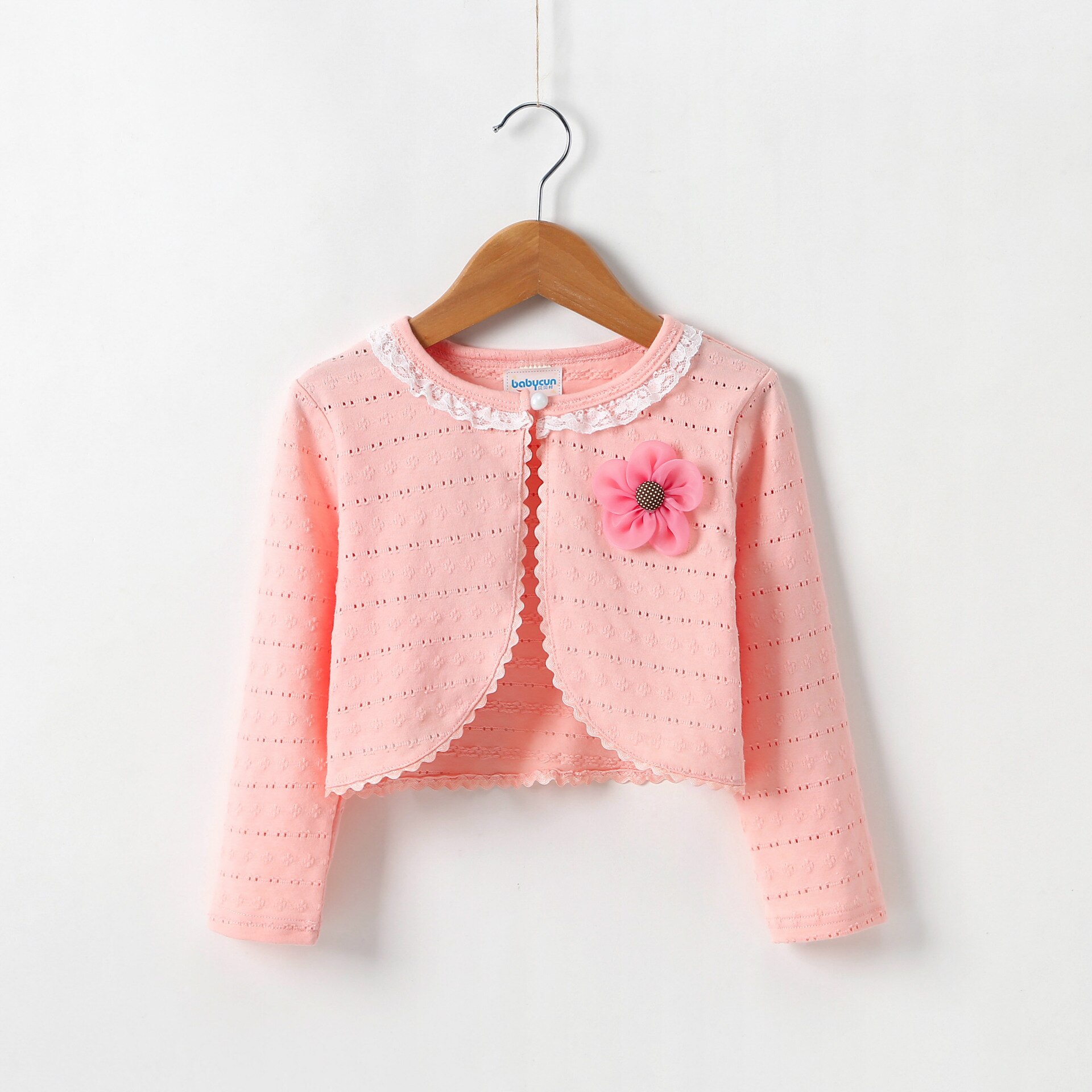 Baby Meisjes Vest Trui Bovenkleding 100% Katoen Wit Baby Meisje Jas Voor 1 Jaar Oude Baby Meisjes Kleding AKC165009: Roze / 9m
