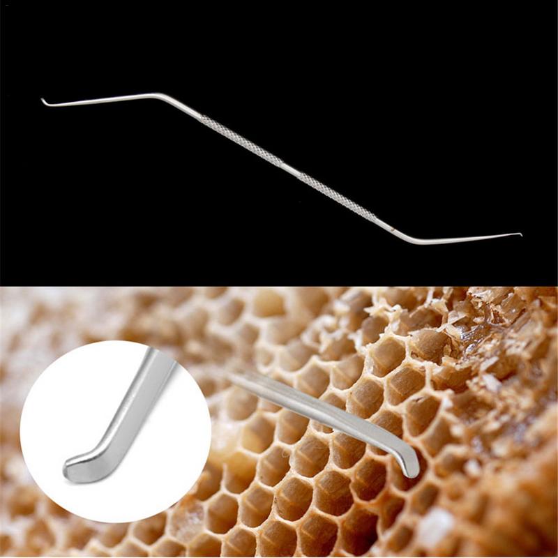 Rvs Bee Naald Imker Bijenkorf Koningin Larve Grootbrengen Voeden Apparatuur Plastic Bijenteelt Moving Enten Gereedschap