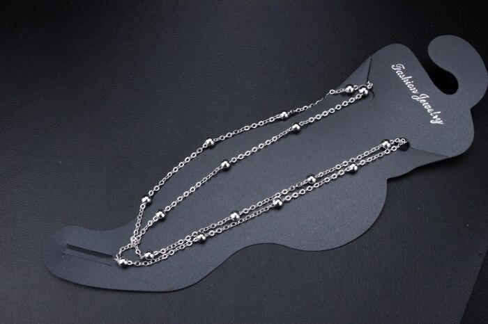 2019 di nuovo Modo Del Piede Accessori Dei Monili In Oro/Argento Placcato Tallone Del Calzino Alla Moda Piedi Della Catena Del Braccialetto Dei Monili Per Le Donne XLL190