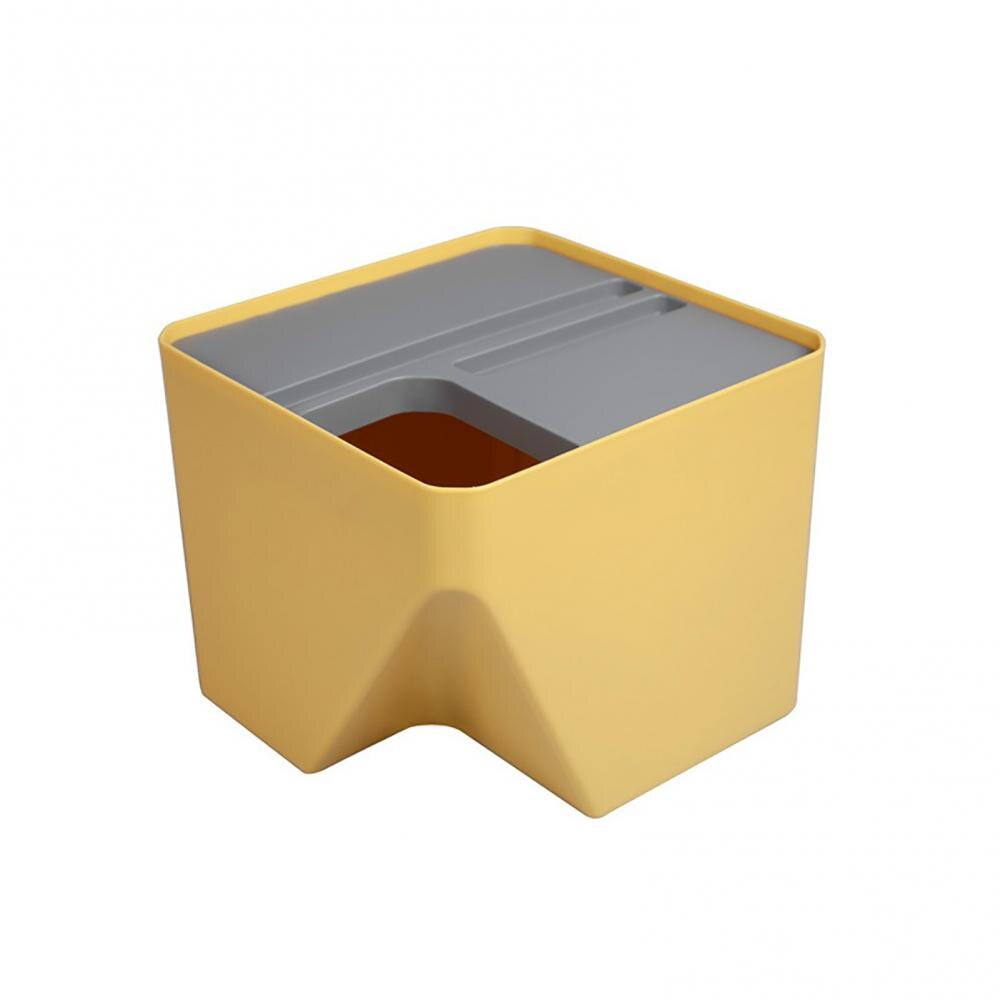 Cubo de basura apilable para cocina, papelera de reciclaje, clasificación, separación seca y húmeda para el hogar, herramienta de baño, 1 ud.: YELLOW