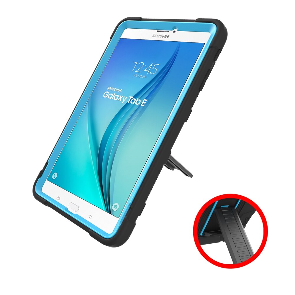 Voor Samsung Galaxy Tab E 9.6 inch T560 T561 Case Kinderen Veilig PC Silicon Hybrid Anti-fall Shockproof Stand tablet Cover