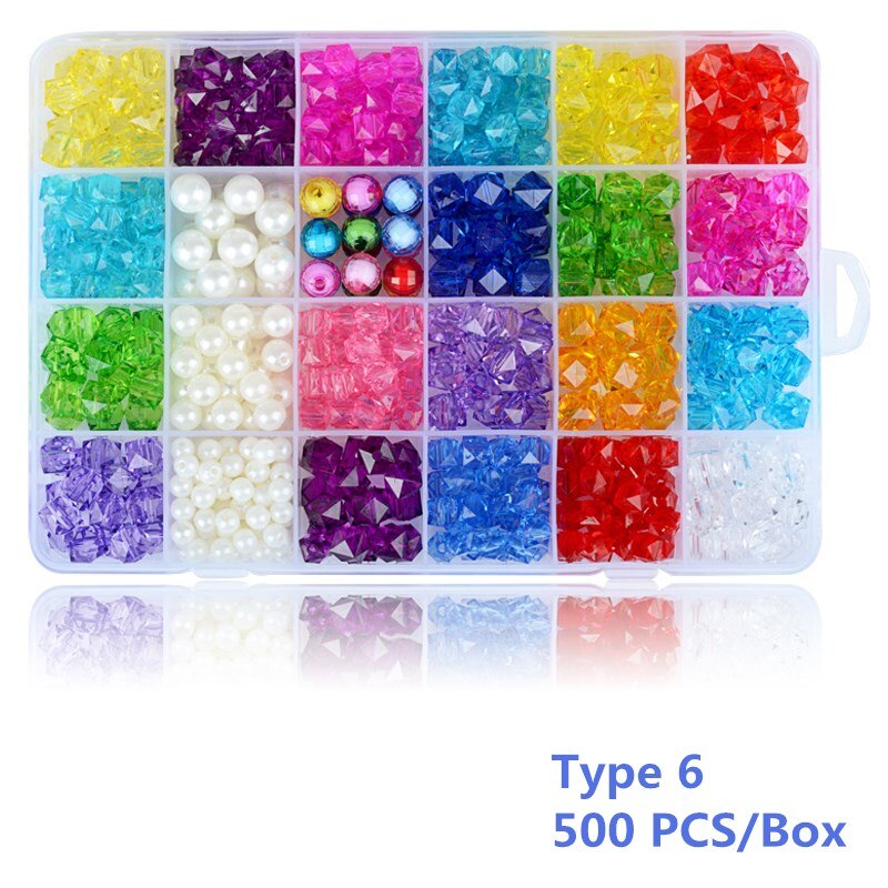 Yidensy Gemengde Losse Spacer Bedels Kralen Set Boog Bloem Kristal Plastic Bead Case voor DIY Ketting Armband Sieraden Bevindingen: 6