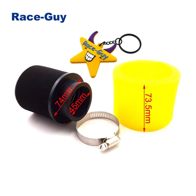 38/42/45mm de espuma de filtro de aire limpiador para 110 125cc 140cc 150cc ATV Quad 4 Wheeler pozo de la bici de la suciedad Go Kart Scooter motocicleta: 45mm Yellow