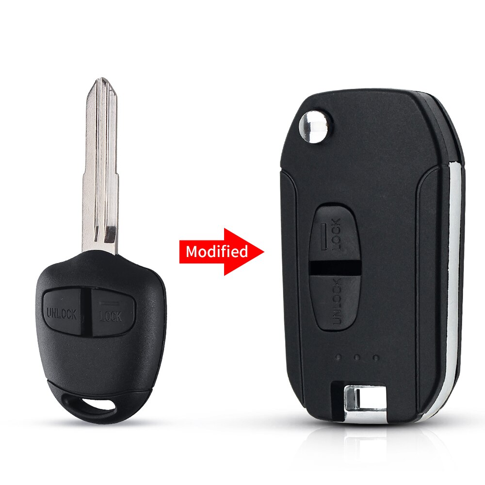 KEYYOU Modified Flip Remote Key Shell Case For Mitsubishi Pajero Sport 2 ASX GRANDIS Outlander LANCER-EX X Right/Left Blade: Model 1