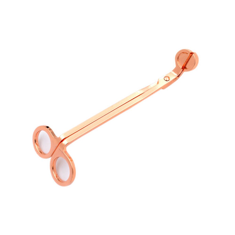 Coupe-bougie en acier inoxydable, coupe-mèche, tête ronde, 18cm, noir, Rose, or, argent, Bronze rouge: Rose Gold