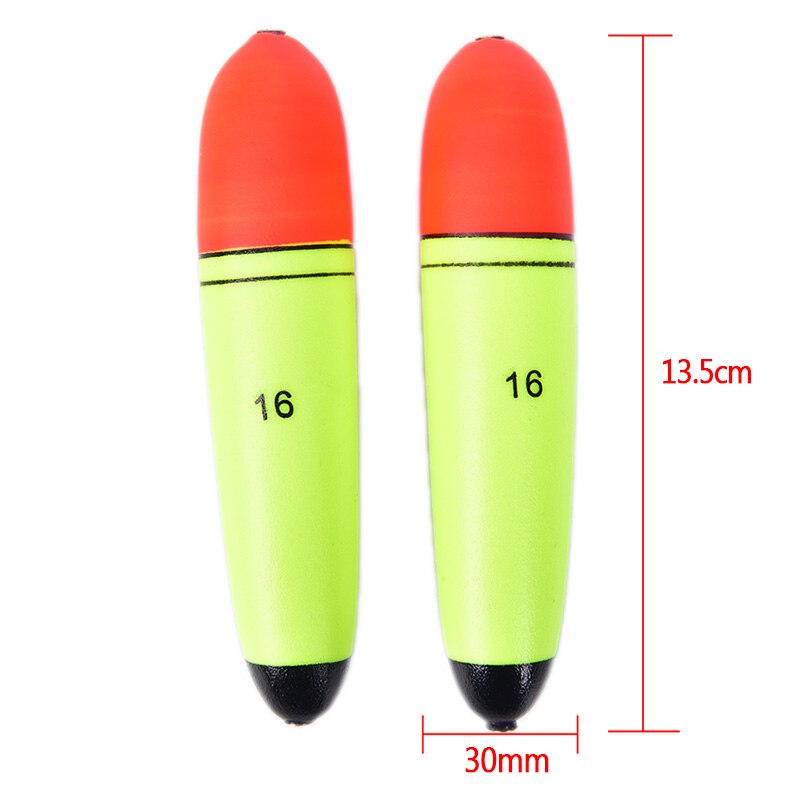 2pcs EVA Red & Yellow Inline Bobber Float Saltwater Fishing Floats Catfish Pike Live Bait Float