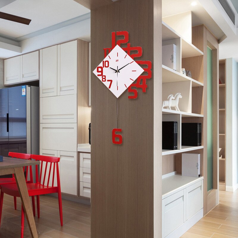 personality digital clock European style living room wall clock wooden decorative wall watch quartz explosion