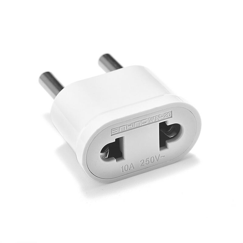 1/5/10 stk eu støpsel oss til eu adapter 250v 10a 4.8mm japan cn kr reiseadapter elektrisk strømplugg stikkontakter stikkontakt ce: Brun