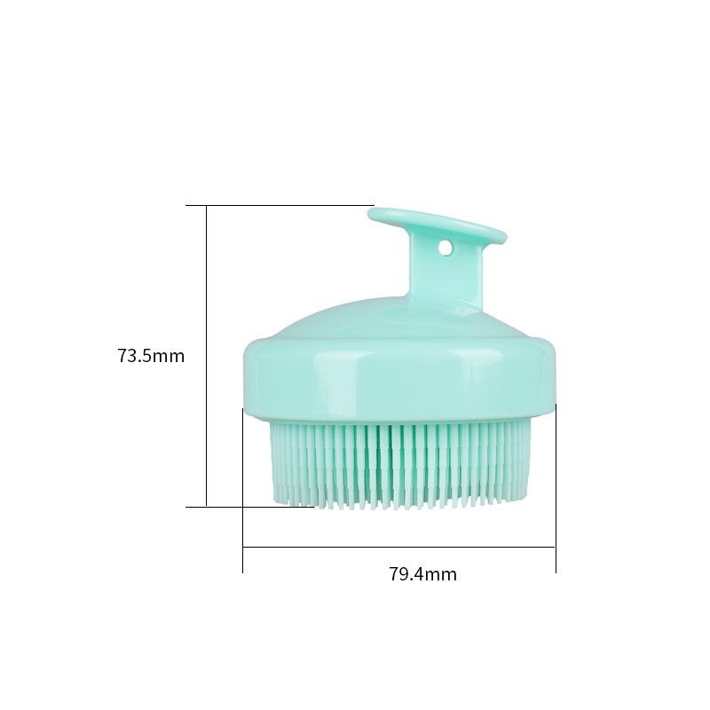 Cepillo de silicona suave para masaje corporal, cepillo pequeño redondo para ducha, champú exfoliante, herramienta de belleza para SPA y espectáculo corporal, 1 unidad