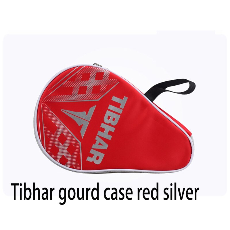 Tibhar – sac de raquettes de Tennis de Table, nouvelle protection carrée pour l'entraînement , ensemble de battes de ping-pong: red silver