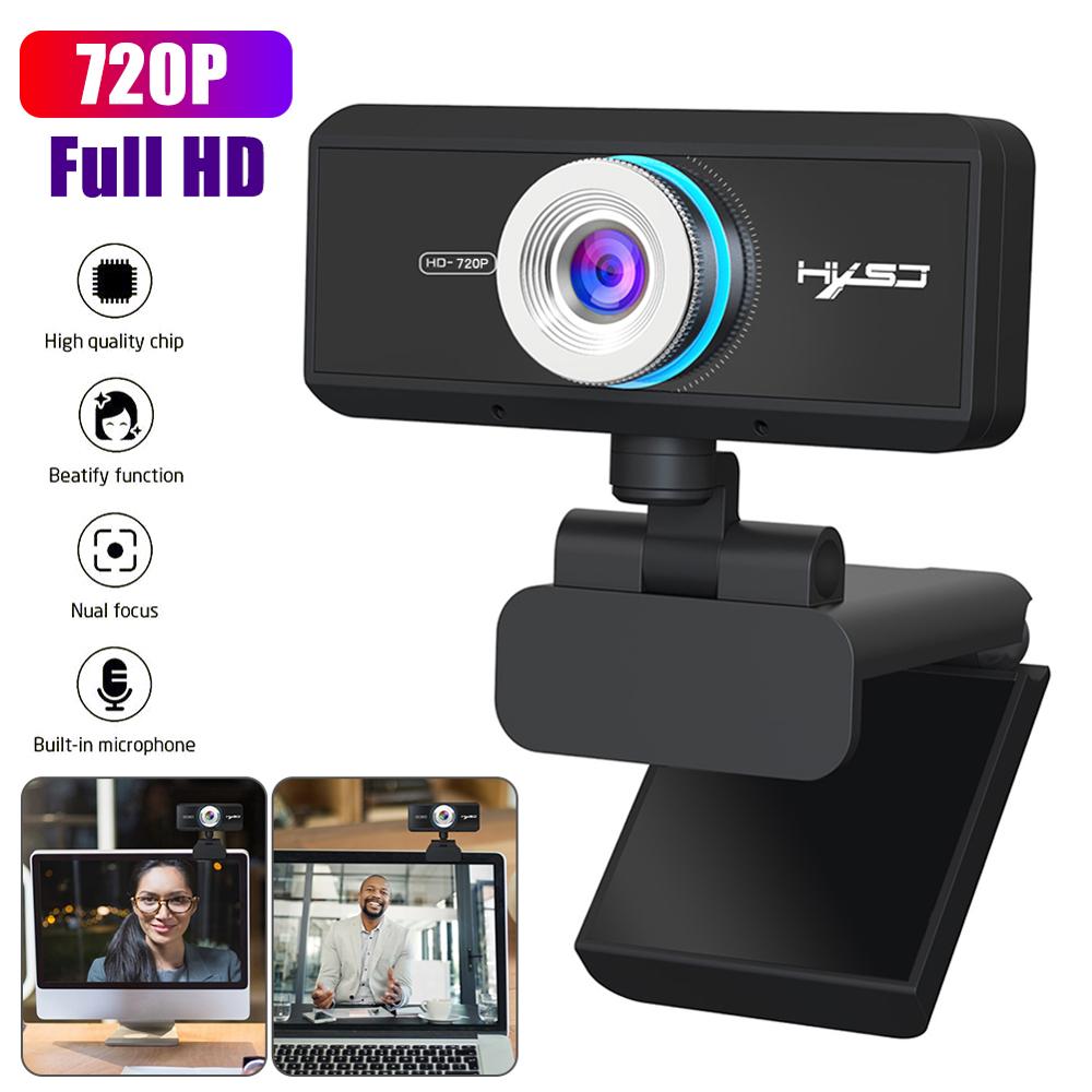 Webcam 1080P USB HD Web Camera Video Recording With Microphone for PC Computers Home Office Online Lessons Supplies: black