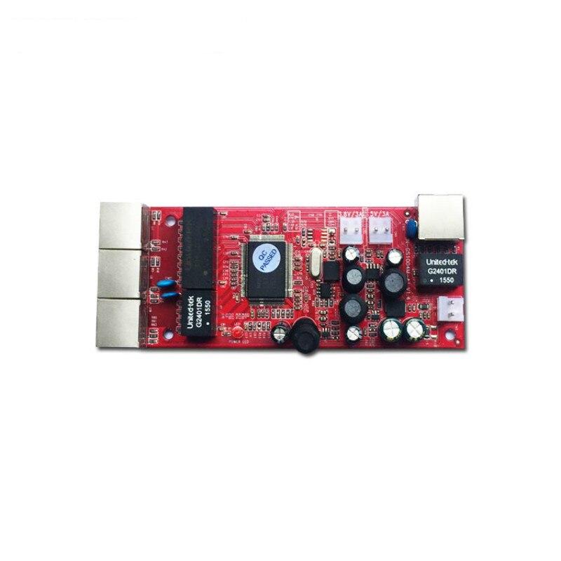 Módulo de interruptor ethernet de 4 puertos, conmutador de red poe de 10/100/1000Mbps, OEM/ODM, ieee802.3af, oem, 1000mbps