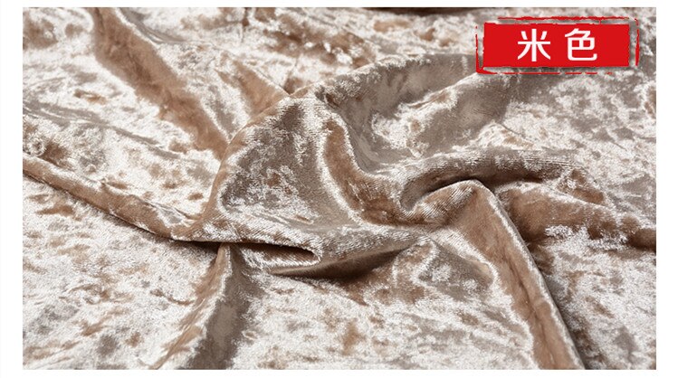 Tissus en velours doré 100x160cm | Tissu pour vêtements, bricolage, patchwork de couture, tissu fait main: beige