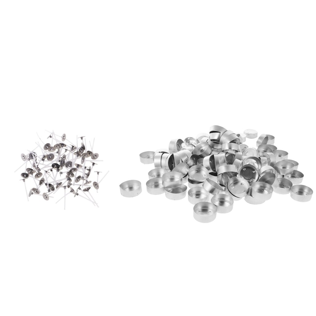 300x aluminium värmeljus tomma behållare behållare & ljus vekar ljus framställning