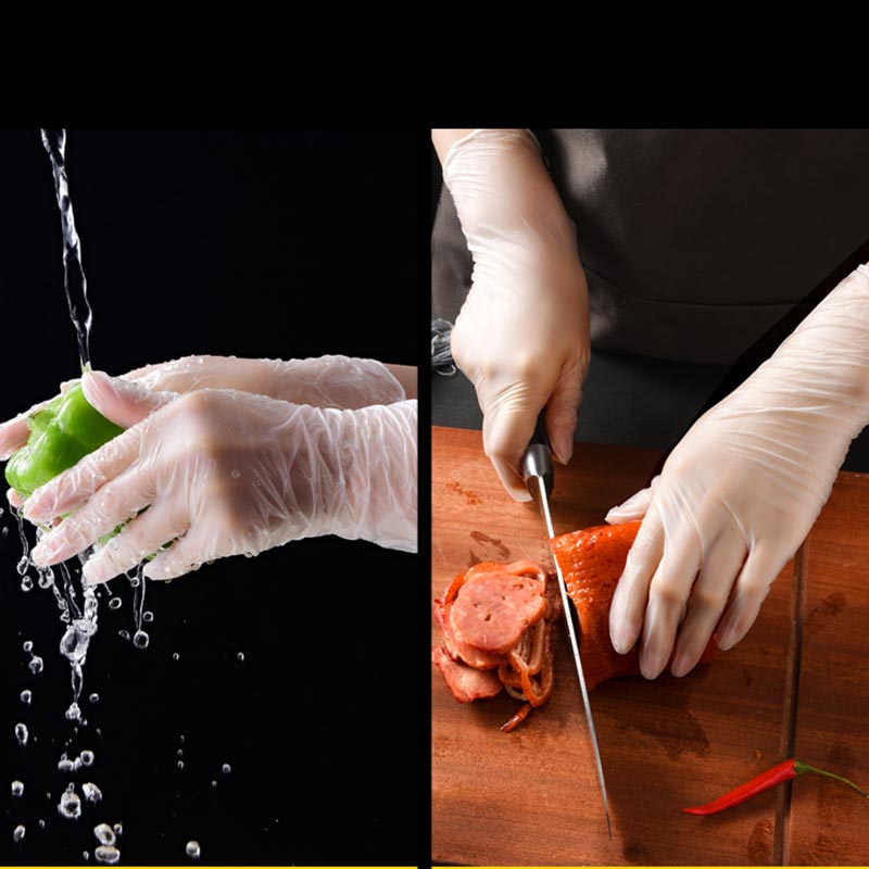 100PCS Disposable Gloves Latex Rubber Cleaning Gloves Universal Home Cleaning Gloves Cooking Restaurant Kitchen Accessories