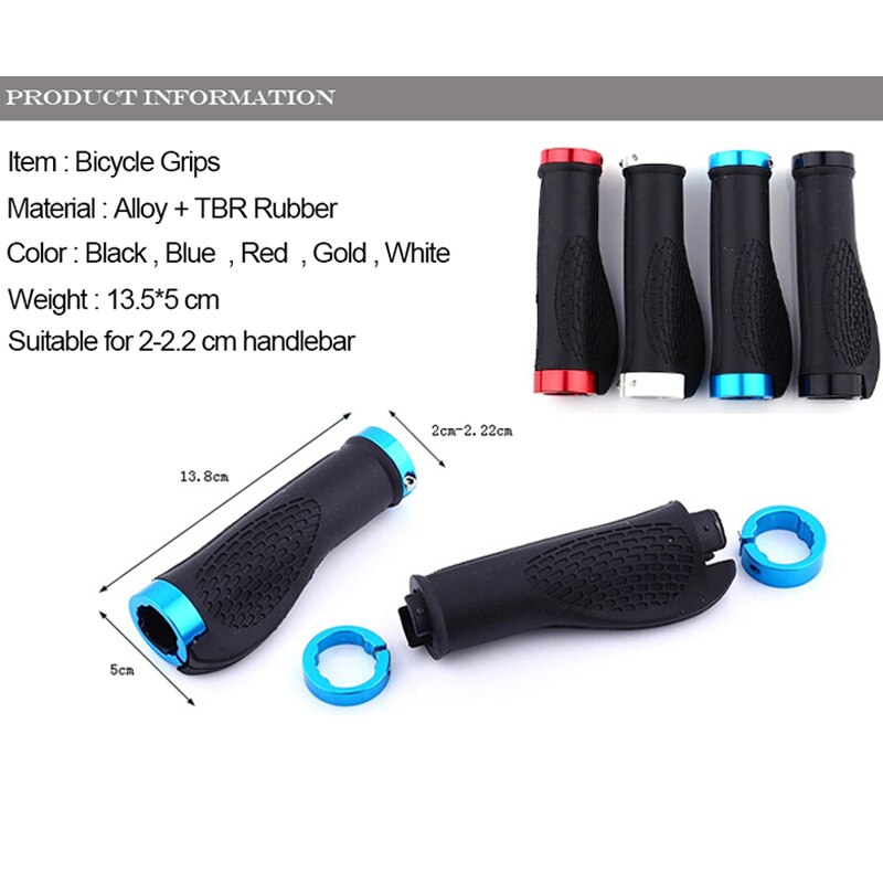 MTB Bike Lenker Grip Gummi Anti-Skid Ergonomische Berg MTB Radfahren Teile Fahrrad Griffe Schwarz Gold Rot Blau
