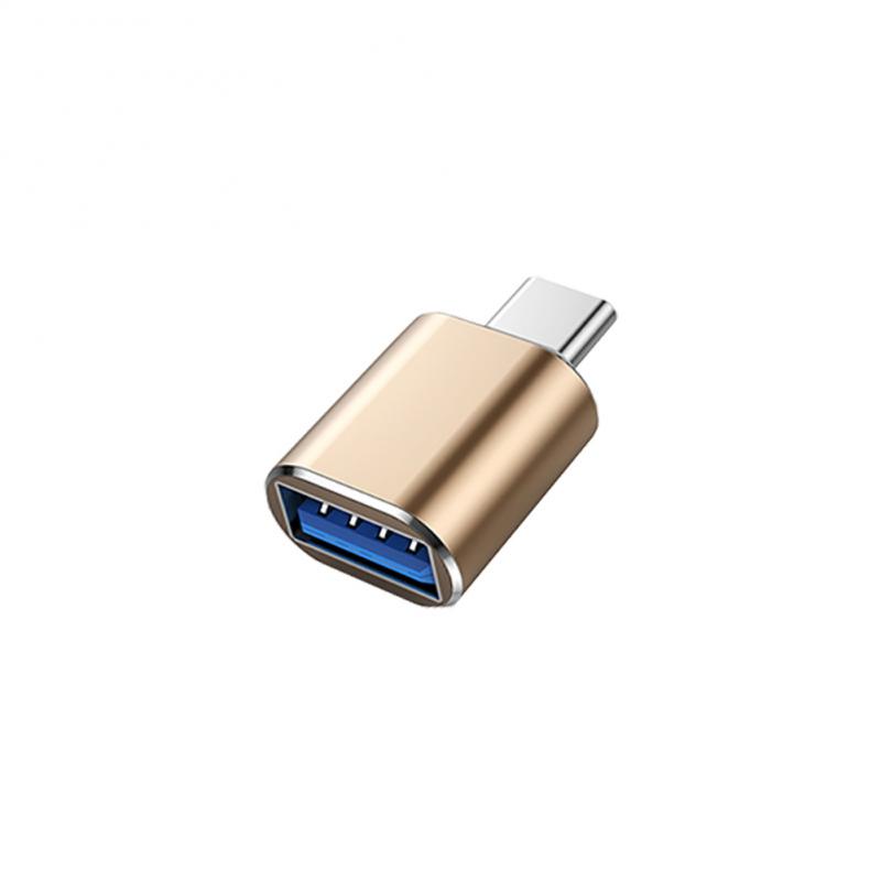 Adaptateur USB de Type C à USB OTG, connecteur de disque OTG pour Huawei P20 P30 Pro Xiaomi Mi 9 U pour Samsung Oneplus 7 7T: Gold