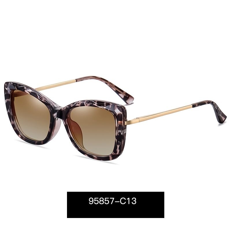 Gafas de sol con imán polarizado para mujer, lentes graduadas para miopía, montura con Clip,: c13