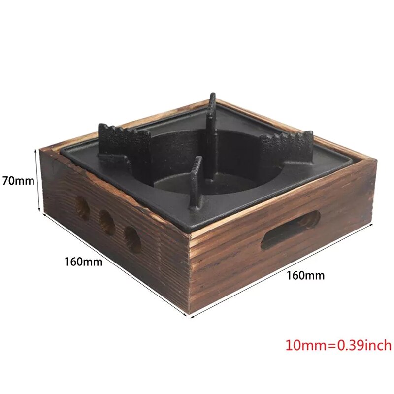 Portable Cooking Grills Aluminum Alloy Square Commercial Solid Stove Household Old Dry Stew Pot