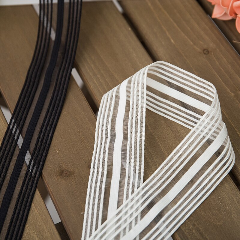 elastic band for garments underwear DIY handmade crafts webbing strap black white needlework sewing accessories 5yards/lot