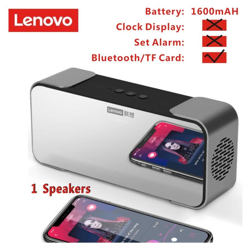 Voor Lenovo L022 Bluetooth-Compatibel Speaker Super Subwoofer Multi-Functionele Mini Kleine Audio Wekker Voor Outdoor: Black