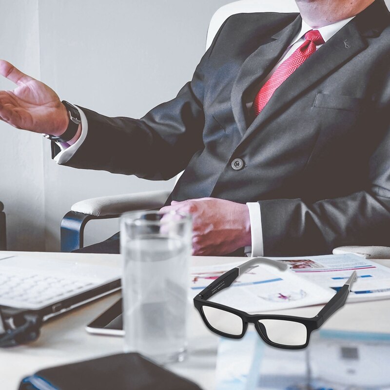 Smart Gles sans fil Bluetooth mains libres appelant la musique o oreille ouverte Anti-lumière bleue lentilles ligent Sungles