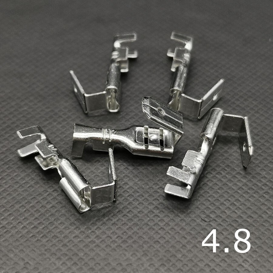 10/20/50pcs/lot 4.8 / 6.3 against the back shoulder of male and female plug spring terminals inserted spring cold terminal