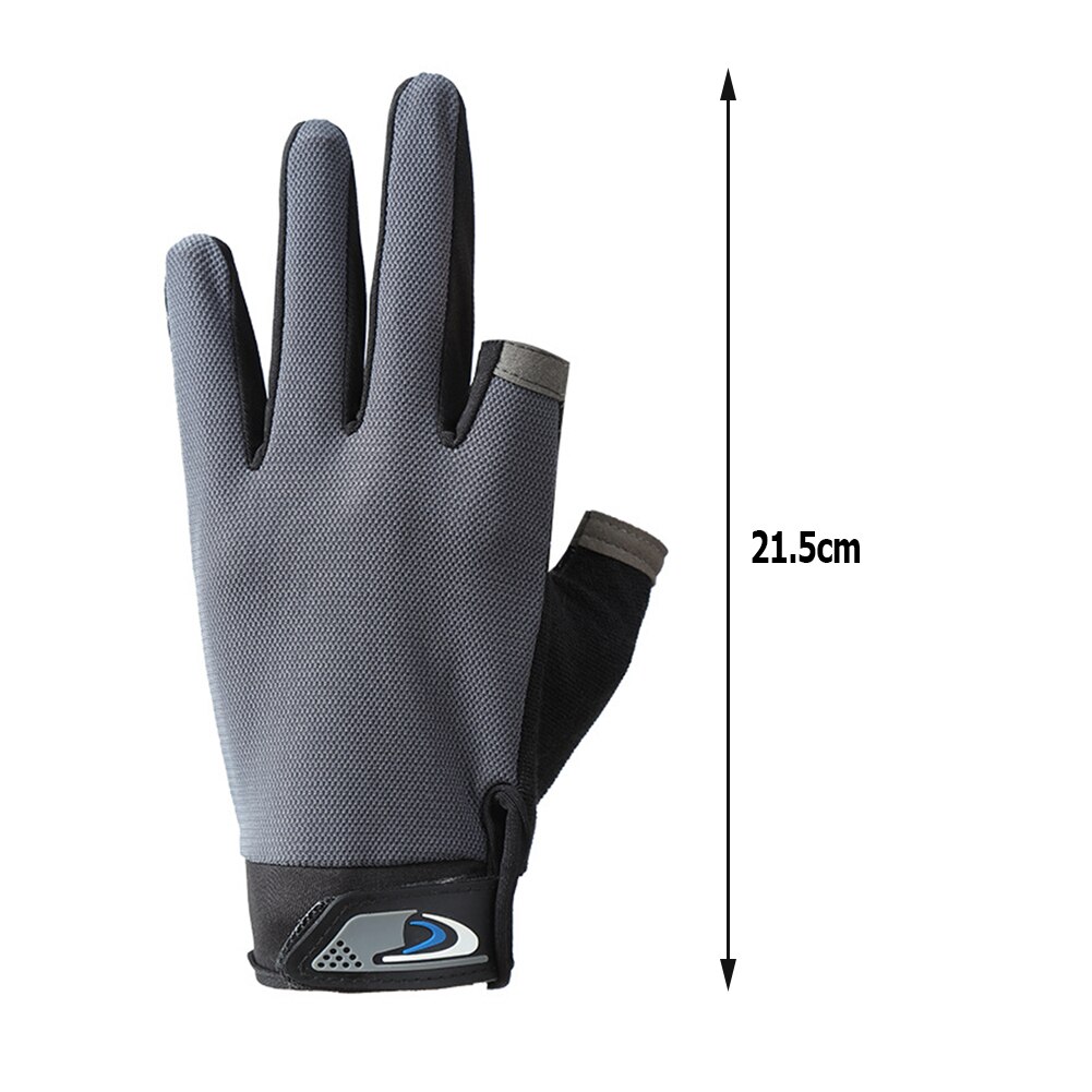 Gants de pêche respirants pour hommes et femmes, 1 paire, antidérapants, coupe à 2 doigts, sport en plein air, Fitness, cyclisme, mitaines, équipement de pêche